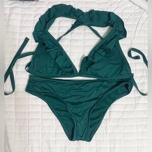 SAND & SUN Ruffle Bikini Women's Size Small